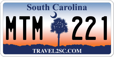SC license plate MTM221