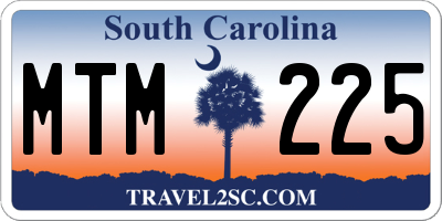 SC license plate MTM225