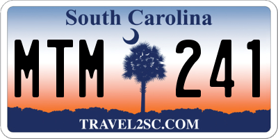 SC license plate MTM241