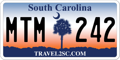 SC license plate MTM242
