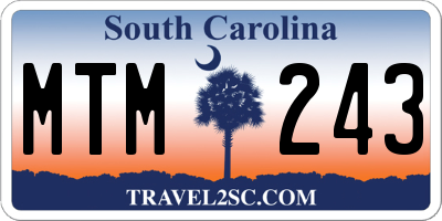 SC license plate MTM243