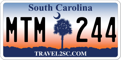 SC license plate MTM244
