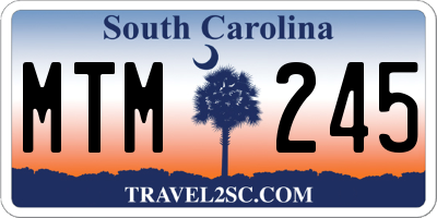 SC license plate MTM245