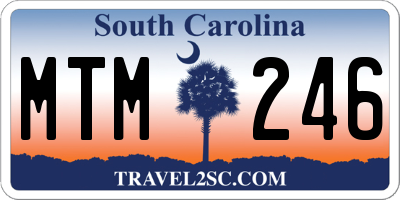 SC license plate MTM246