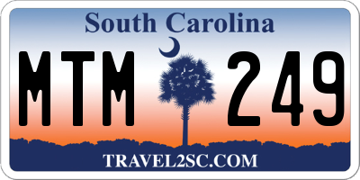 SC license plate MTM249