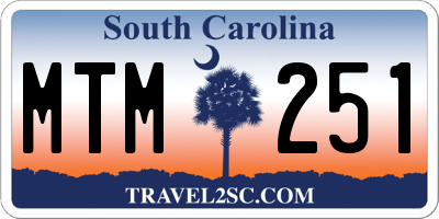 SC license plate MTM251