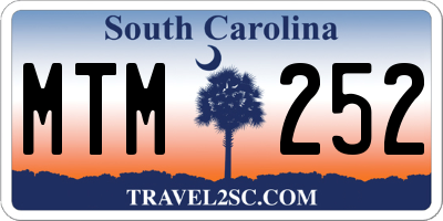 SC license plate MTM252