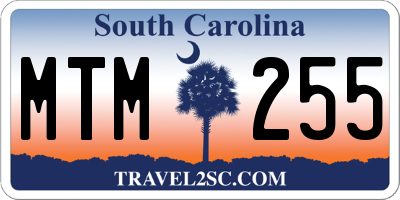 SC license plate MTM255