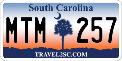 SC license plate MTM257