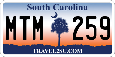 SC license plate MTM259