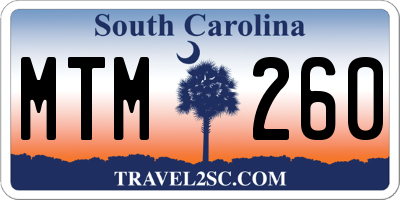SC license plate MTM260