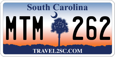 SC license plate MTM262