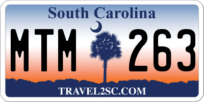 SC license plate MTM263