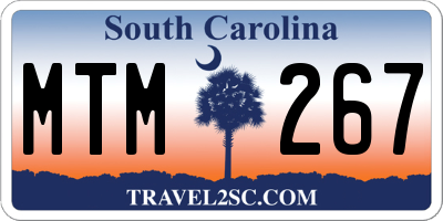 SC license plate MTM267