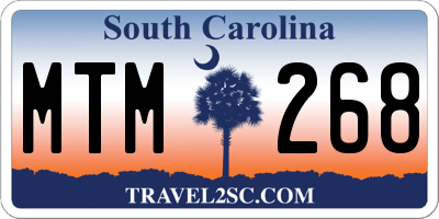 SC license plate MTM268
