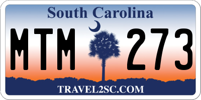 SC license plate MTM273