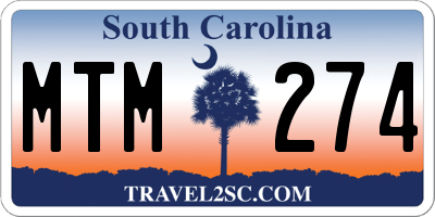 SC license plate MTM274