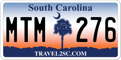 SC license plate MTM276