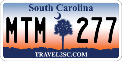 SC license plate MTM277