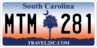 SC license plate MTM281