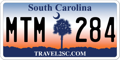 SC license plate MTM284