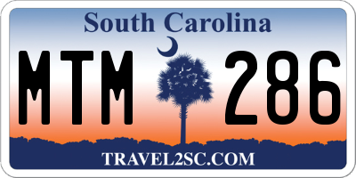 SC license plate MTM286
