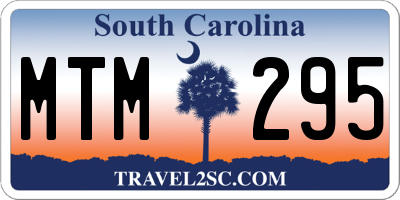 SC license plate MTM295