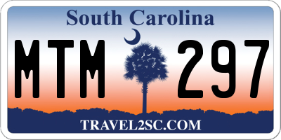 SC license plate MTM297
