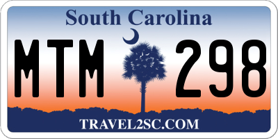 SC license plate MTM298