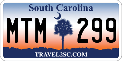 SC license plate MTM299
