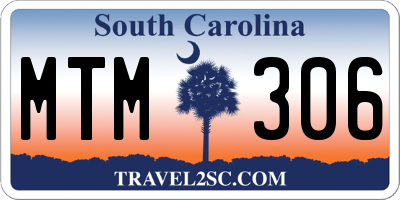SC license plate MTM306