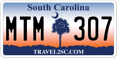 SC license plate MTM307