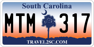 SC license plate MTM317