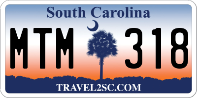SC license plate MTM318