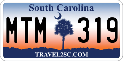SC license plate MTM319