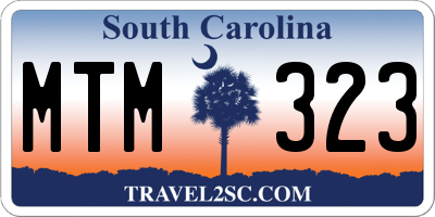 SC license plate MTM323