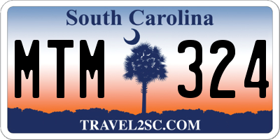 SC license plate MTM324