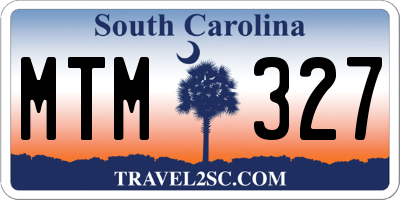 SC license plate MTM327