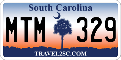 SC license plate MTM329