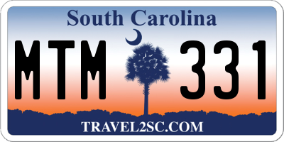 SC license plate MTM331