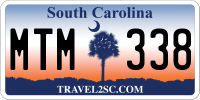 SC license plate MTM338