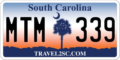SC license plate MTM339