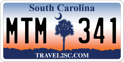 SC license plate MTM341