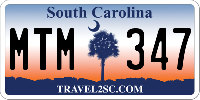 SC license plate MTM347