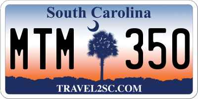 SC license plate MTM350