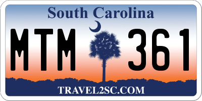 SC license plate MTM361