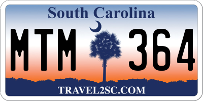 SC license plate MTM364