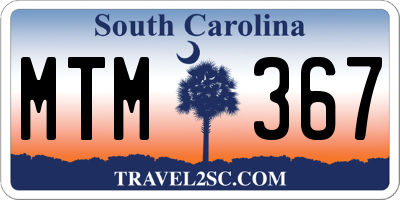 SC license plate MTM367
