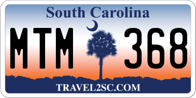 SC license plate MTM368