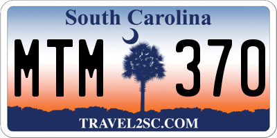 SC license plate MTM370